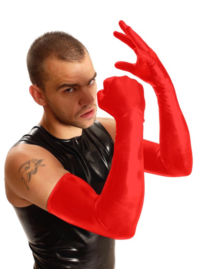 Fist rukavice dlouhé - M - červené