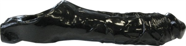 Fat Cock Sheath M Extension - 17 x 6,4 cm - Vinyl Jelly PVC - Black